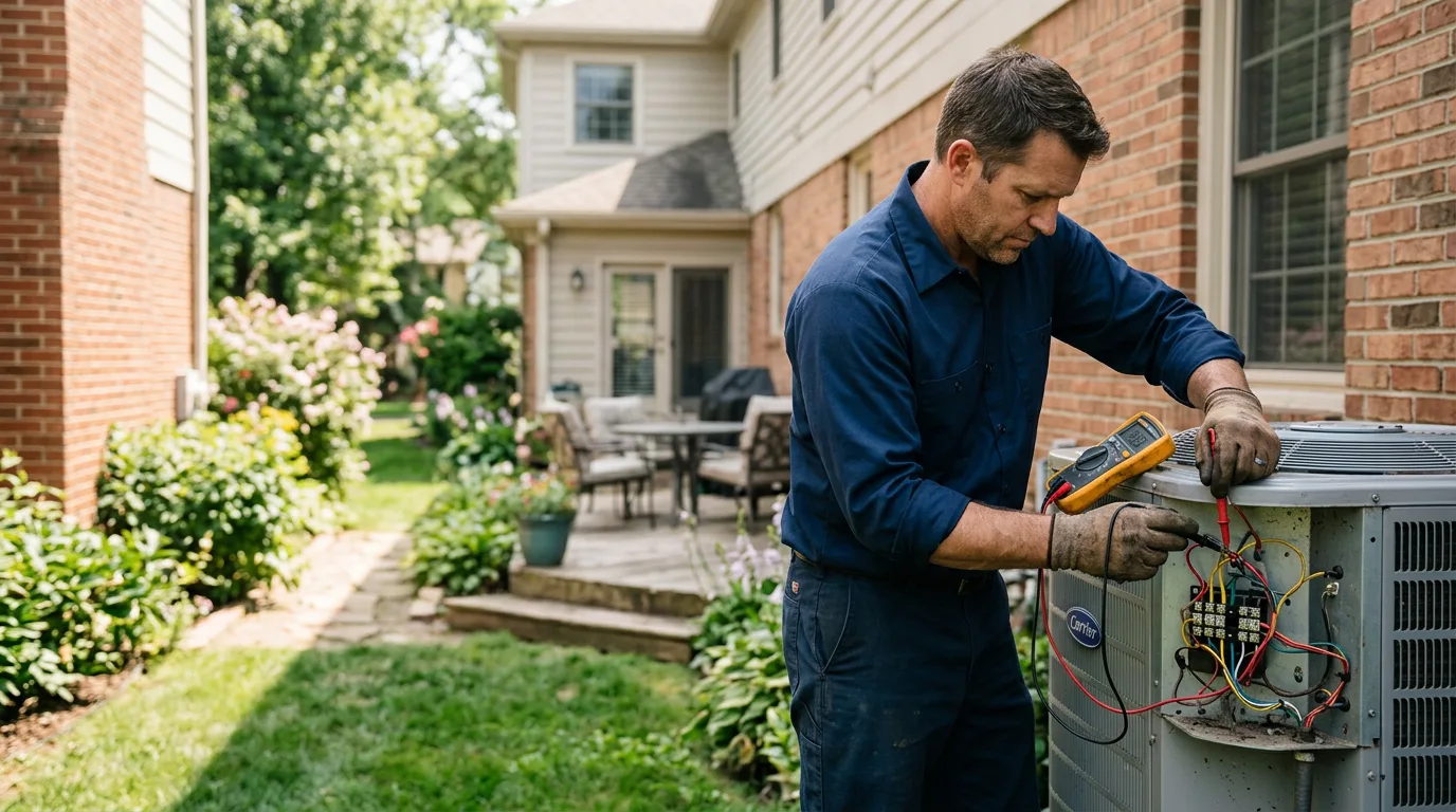 HVAC technician working near Colony, OK